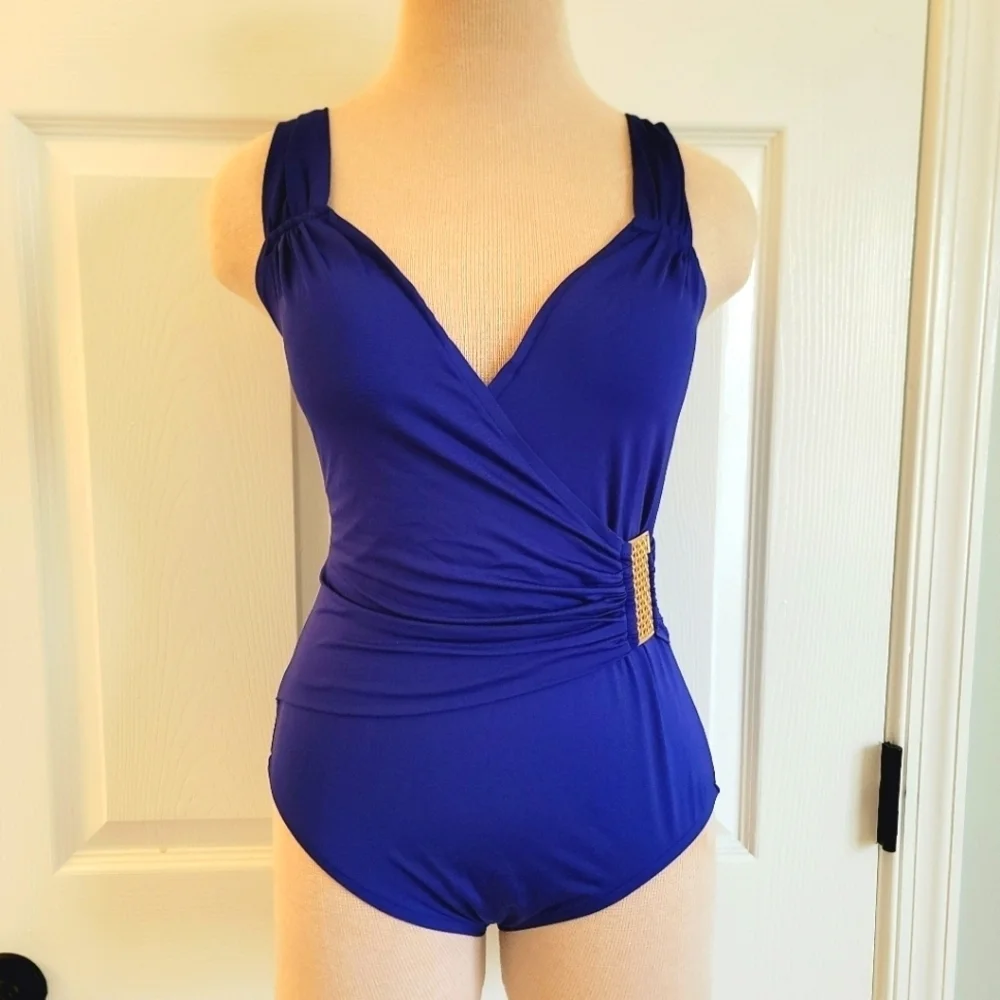Badgley Mischka Victoria One Piece Swim Suit 8